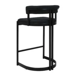 Ballantine Counter Stool In Matte Black Black Boucle -Home Decorate Shop BallantineCounterStoolinMatteBlackBlackBoucle.02
