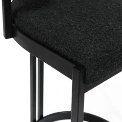 Ballantine Counter Stool In Matte Black Black Boucle -Home Decorate Shop BallantineCounterStoolinMatteBlackBlackBoucle.04