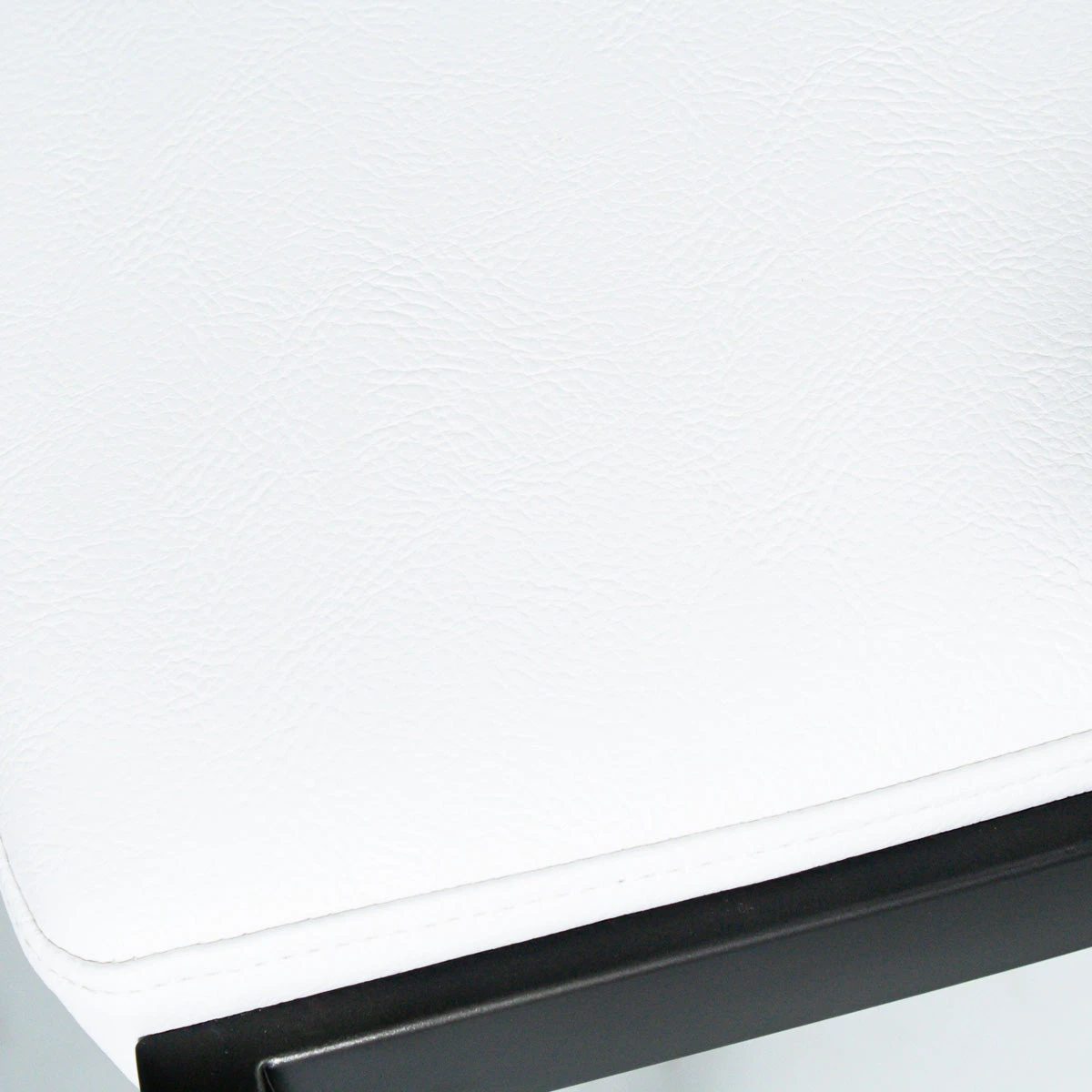 Ballantine Bar Stool In Matte Black White Leather 4 Ballantine Bar Stool In Matte Black White Leather - Image 4