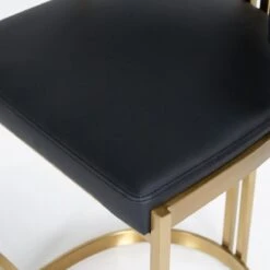 Ballantine Counter Stool In Black Leather Brass -Home Decorate Shop Ballantine 20Counter 20Stool 20in 20Black 20Leather 20Brass.04