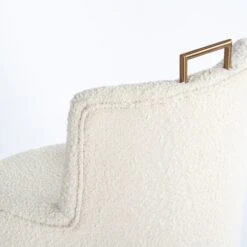 Barrel Dining Chair In Ivory Boucle -Home Decorate Shop BarrelAccentChair.03