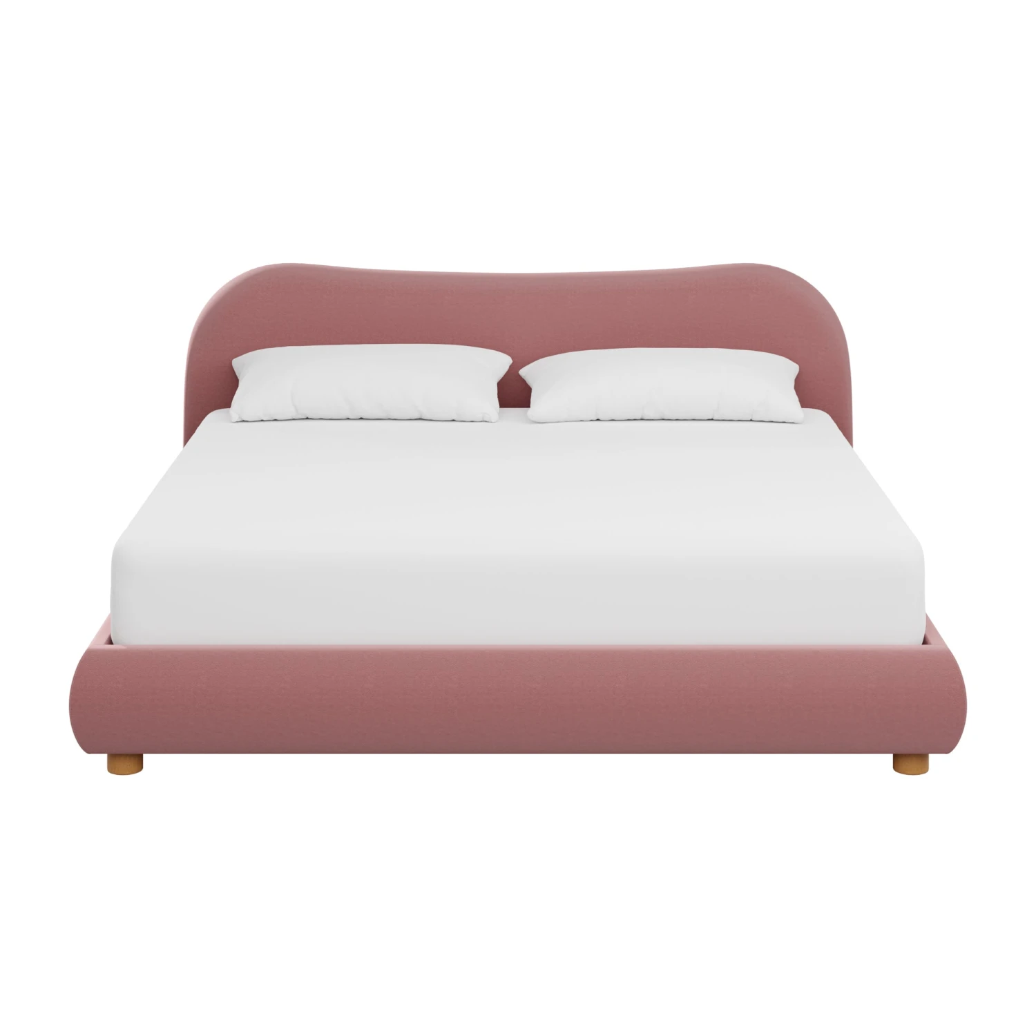 Bonnie King Bed In Mauve Velvet 1 Bonnie King Bed In Mauve Velvet