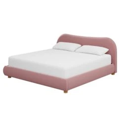 Bonnie King Bed In Mauve Velvet 6 Bonnie King Bed In Mauve Velvet -Home Decorate Shop BonnieKingBedinMauveVelvet.02