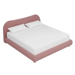 Bonnie King Bed In Mauve Velvet 7 Bonnie King Bed In Mauve Velvet -Home Decorate Shop BonnieKingBedinMauveVelvet.03