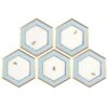 Bumble Bee Hexagon Art - Set Of 5