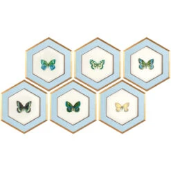 Butterfly Hexagon Art - Set Of 6