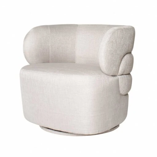 Capri Swivel Chair In Grey Tweed