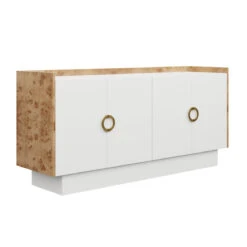 Custom Cash Credenza -Home Decorate Shop CashCredenza.GoldenPecanMappaBurl.02