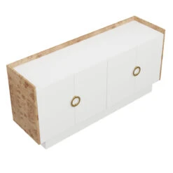 Custom Cash Credenza -Home Decorate Shop CashCredenza.GoldenPecanMappaBurl.04