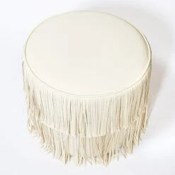 Chaser Ottoman In Ivory Leather -Home Decorate Shop ChaserOttomaninIvoryLeather.06