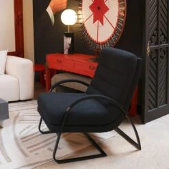 Claude Chair In Black Boucle -Home Decorate Shop ClaudeChairinBlackBoucle.09