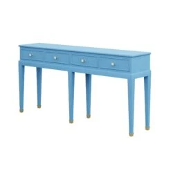 Custom Clement Console Table -Home Decorate Shop ClementConsoleTableinMazieGrasscloth.02