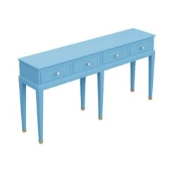 Custom Clement Console Table -Home Decorate Shop ClementConsoleTableinMazieGrasscloth.03