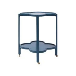 Clover Bar Cart In Dark Blue -Home Decorate Shop CloverBarCartinDarkBlue.02