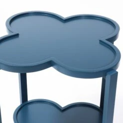 Clover Bar Cart In Dark Blue -Home Decorate Shop CloverBarCartinDarkBlue.06