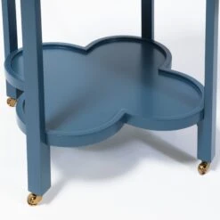 Clover Bar Cart In Dark Blue -Home Decorate Shop CloverBarCartinDarkBlue.07