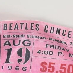 Rock ‘N Roll Stub - 1966 -Home Decorate Shop ConcertTicket TheBeatlesPink.03
