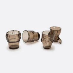 Dog Brown Stackable Glasses -Home Decorate Shop DogBrownStackableGlasses.03