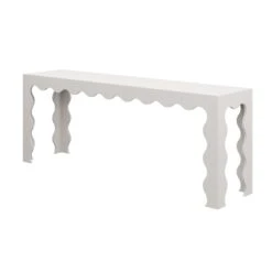 Custom Elizalde Console Table -Home Decorate Shop ElizaldeConsoleTable.MistAbacaGrasscloth.02