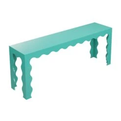 Custom Elizalde Console Table -Home Decorate Shop ElizaldeConsoleTable.SpringGreenLacquer.03