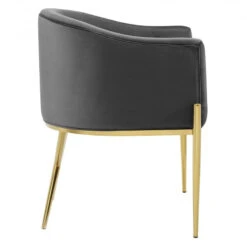 Elle Dining Chair In Grey Velvet -Home Decorate Shop ElleDiningChairInGreyVelvet.02