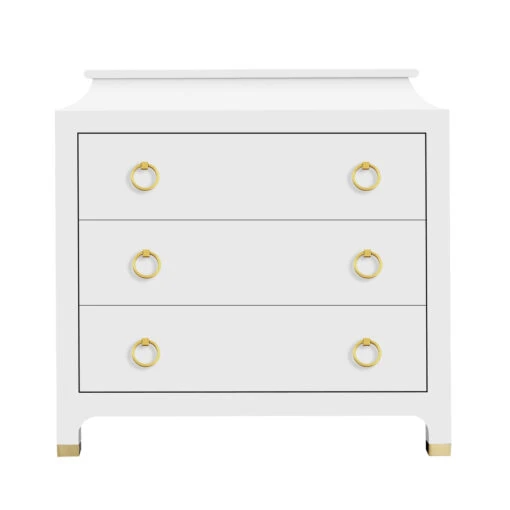 Espionage Chest Petite In White Lacquer