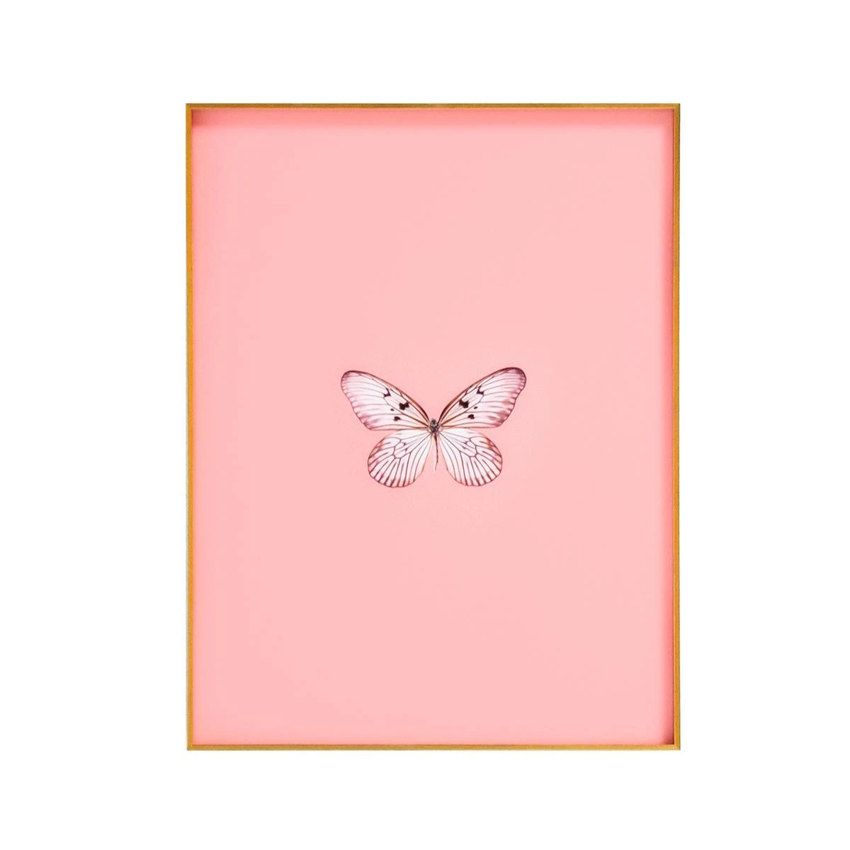 Framed Butterfly Print In Blush 1 Framed Butterfly Print In Blush