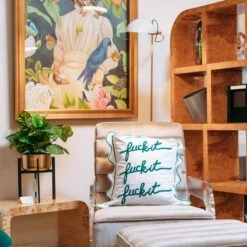 Fuck It Large Scallop Pillow Cover - Emerald 10 Fuck It Large Scallop Pillow Cover - Emerald -Home Decorate Shop FuckItPillow ScallopedEmerald.06