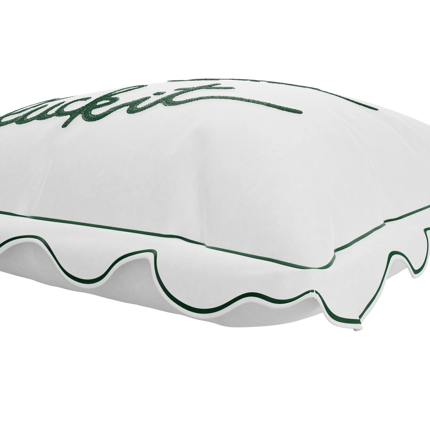Fuck It Large Scallop Pillow Cover - Emerald 7 Fuck It Large Scallop Pillow Cover - Emerald - Image 7