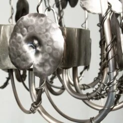 Home Decorate Shop -Home Decorate Shop GV 2BrutalistStyleMetalChandelier Chrome.02