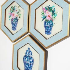 Ginger Vase Hexagon Art - Set Of 3 6 Ginger Vase Hexagon Art - Set Of 3 -Home Decorate Shop Ginger 20Vase 20Hexagon 20Art 20 20Set 20of 203.03