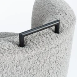 Gunter Swivel Chair In Grey Boucle Matte Black -Home Decorate Shop GunterSwivelChairInGreyBoucleMatteBlack.04