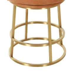 Rosita Swivel Counter Stool In Tobacco Leather 11 Rosita Swivel Counter Stool In Tobacco Leather -Home Decorate Shop GunterSwivelCounterStoolinTobaccoLeather.03