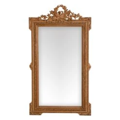 Louis XVI Style Elaborate Gold Gilt Framed Mirror