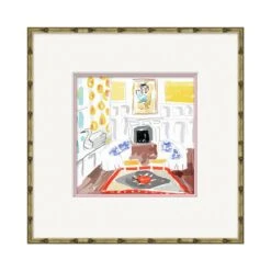 Interiors Print Series - Yellow Living Room