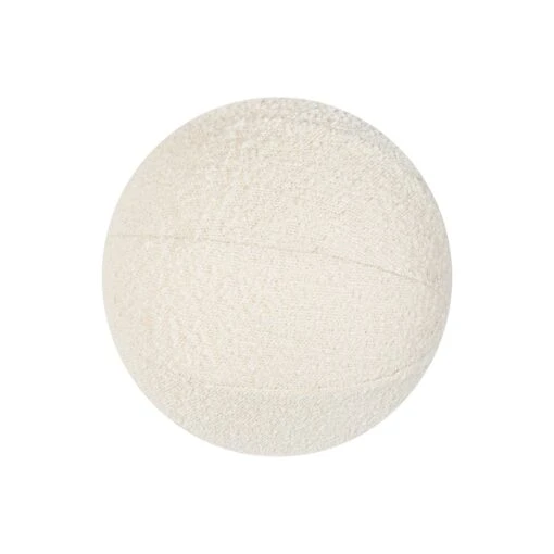 Ivory Boucle Round Pillow