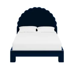 Custom Juliet Bed -Home Decorate Shop JulietBedinAdelaNavyVelvet.01