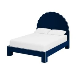 Custom Juliet Bed -Home Decorate Shop JulietBedinAdelaNavyVelvet.02