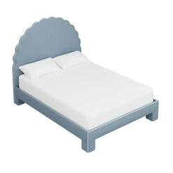 Custom Juliet Bed -Home Decorate Shop JulietteBedinFoleyBlueWoven.03