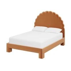 Custom Juliet Bed -Home Decorate Shop JulietteBedinNicholasCamelVelvet.02