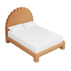 Custom Juliet Bed -Home Decorate Shop JulietteBedinNicholasCamelVelvet.03