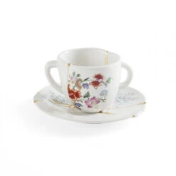 Kintsugi Coffee Cup With Saucer - N’1”