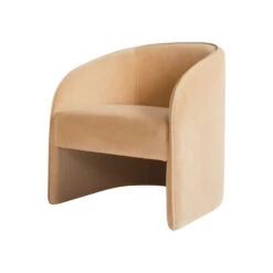 Knox Chair In Caramel Velvet -Home Decorate Shop Knox Chair In Caramel Velvet.02