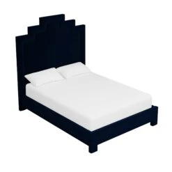 Custom MH Bed -Home Decorate Shop MHBedinAdelaNavyVelvet.03