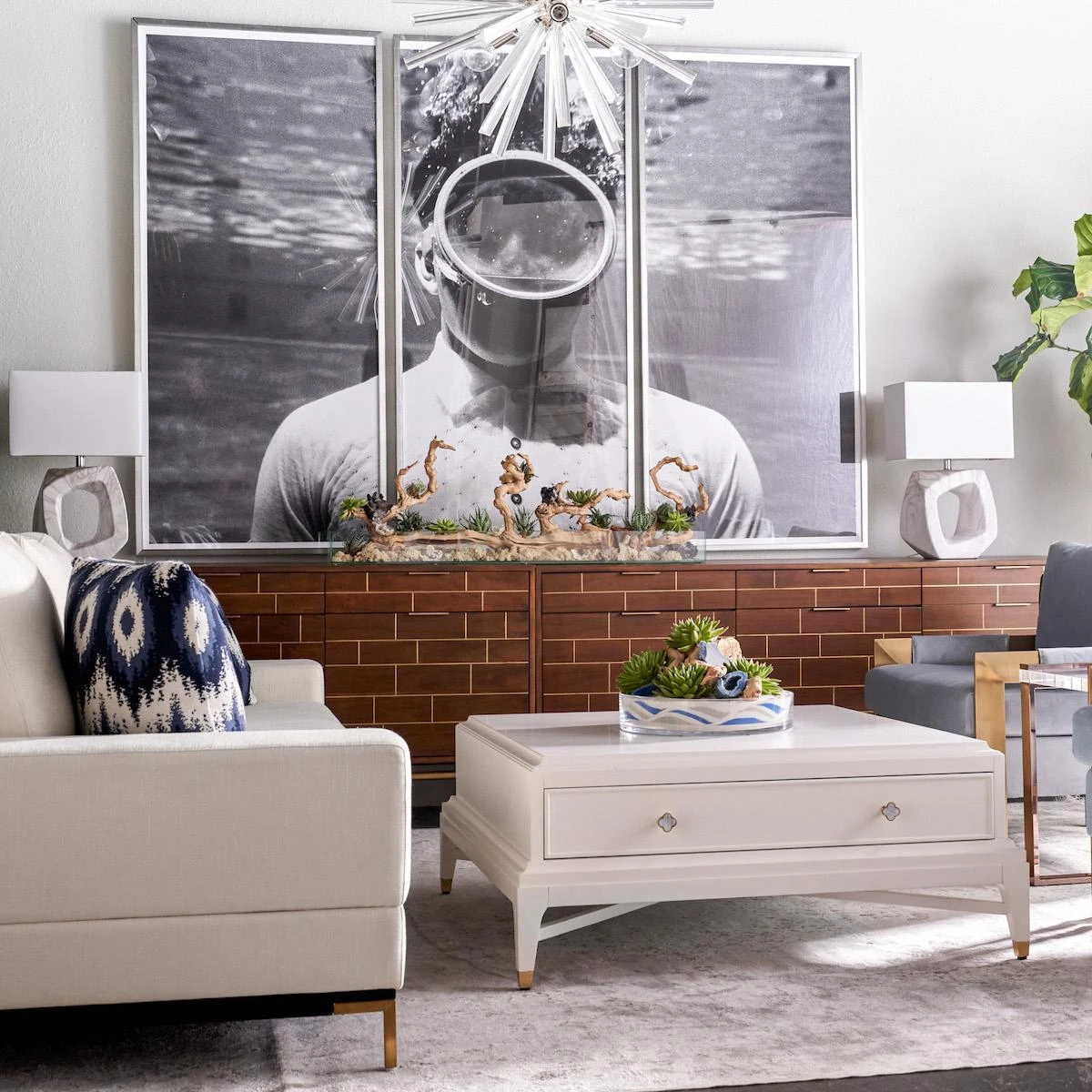 Man Underwater Triptych Art 2 Man Underwater Triptych Art - Image 2