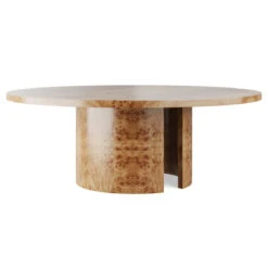 Custom Marquess Dining Table -Home Decorate Shop MarquessDiningTable.GoldenPecanMappaBurl.02
