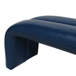 Maxwell Bench In Blue Leather -Home Decorate Shop MaxwellBenchinBlueLeather.04