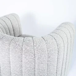 Miles Chair In Grey Boucle -Home Decorate Shop MilesChairInGreyBoucle.04