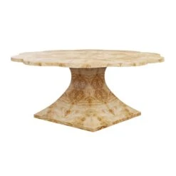 Custom Mirabell Dining Table 19 Custom Mirabell Dining Table -Home Decorate Shop MirabellDiningTableinGoldenPecanMappaBurl.02