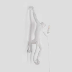 Monkey Lamp - Hanging White By Seletti (Left) -Home Decorate Shop MonkeyLamp HangingWhiteBySeletti.03